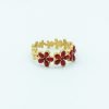 Anello Flower Burgundy